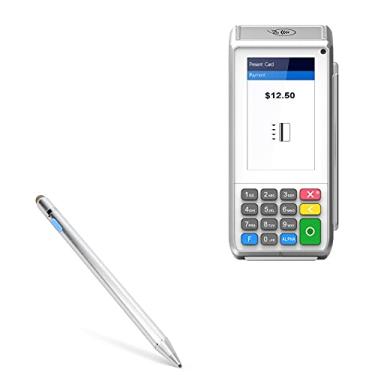 Imagem de BoxWave Caneta Stylus compatível com Pax A80 - AccuPoint Active Stylus, caneta eletrônica com ponta ultrafina para Pax A80 - prata metálica