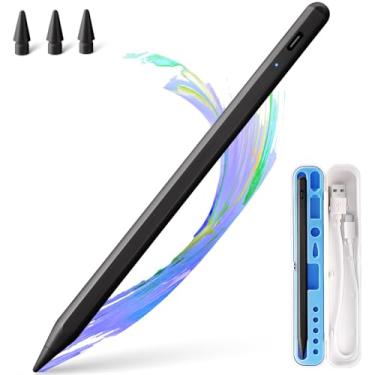 Imagem de Caneta Stylus para iPad Apple: Carregamento rápido para iPad Pencil Caneta Apple com sensibilidade de inclinação de rejeição da palma - Caneta para iPad 10/9/8/7/6, iPad Pro 32.8 cm/27.9 cm/33.0 cm