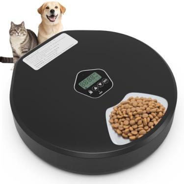Imagem de Alimentador automático para gatos, alimentos secos e molhados para gatos e cães e 2 grades de gelo