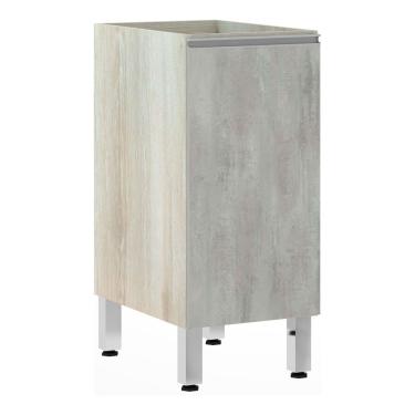 Imagem de Balcão Sem Tampo 35cm 1 Prateleira Lis Legno Crem e Concreto