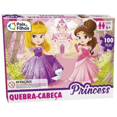 Imagem de Quebra Cabeça PRINCESS 100 PC - Quebra-Cabeça Princesa  Pais e Filhos - PANAMI