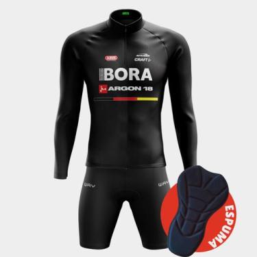 Imagem de Conjunto de Ciclismo Masculino Bermuda Forro Espuma Bolsos Laterais e 