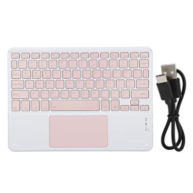 Imagem de Teclado sem fio com touchpad, mini computador portátil recarregável, caixa de TV, tablet, dispositivos de transmissão, fino, portátil, compacto, multifuncional, centro de mídia para dispositivos de