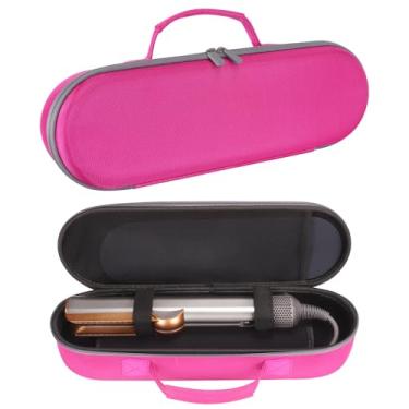 Imagem de Mumlicha Estojo Rígido De Viagem Compatível Com Alisador Dyson Airstrait, Bolsa Portátil Para Armazenamento Cabelo, Corrale (Rosa)