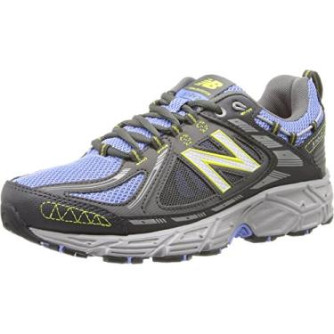 Imagem de New Balance Tênis de trilha feminino WT510V2, Cinza/Azul/Limão, 5.5