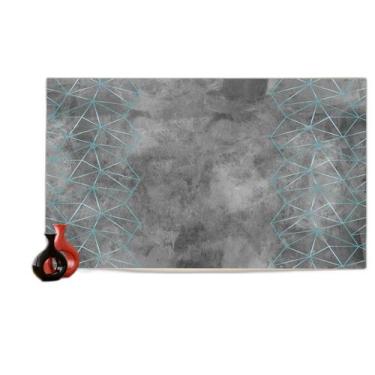 Imagem de Papel De Parede Concreto Linhas Azul Turquesa 3,5M Kkt333 - Você Decor
