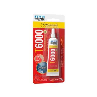 Imagem de Cola T6000 Legitima - Pedraria Chaton Missanga - 25g - Tekbond