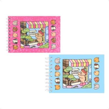 Imagem de Kit com 2 Livro de Colorir Caderno Bobbie Goods Capa Dura Holográfica 