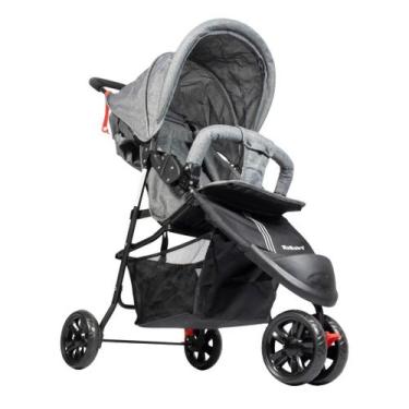 Imagem de Carrinho De Bebê EasyGo Cesto 3 Rodas Até 15kg KaBaby Cinza