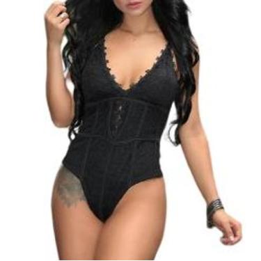 Imagem de Body feminino guipir tiras - Filo Modas, Preto, M