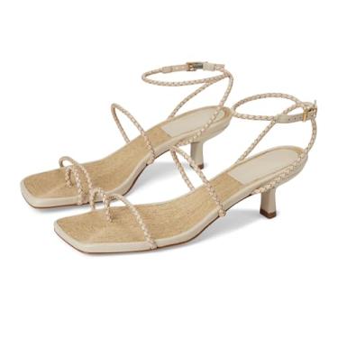 Imagem de SCHUTZ Sandália feminina Kaya Straw Mid, Off-white, 37