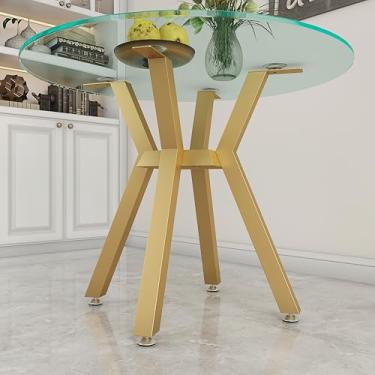 Imagem de Sumatos Base de mesa de metal - Pernas de mesa de centro modernas, 71 cm, pernas de mesa resistentes para vidro, mármore, tampos de mesa de madeira - ouro