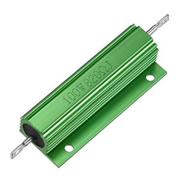 Imagem de uxcell® Resistor de caixa de alumínio 100 W 820 Ohm verde fio para conversor de substituição de LED 100 W 820RJ