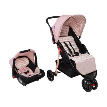 Imagem de Carrinho de Bebê com Bebê Conforto Cosco Kids Toffy Duo 3 Rodas 0 a 15
