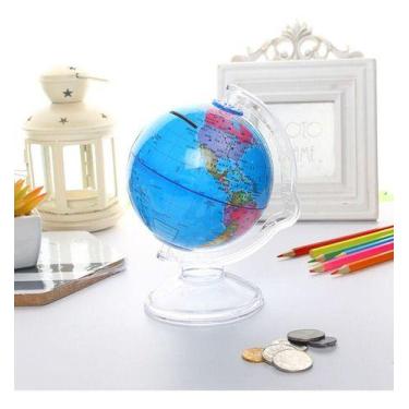 Imagem de Globo Cofre Terrestre Colorida Gira 360 Graus Idioma Inglês - oem, Ama