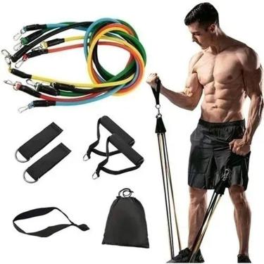 Imagem de Kit Elástico Para Treino Exercícios Malhar Musculação