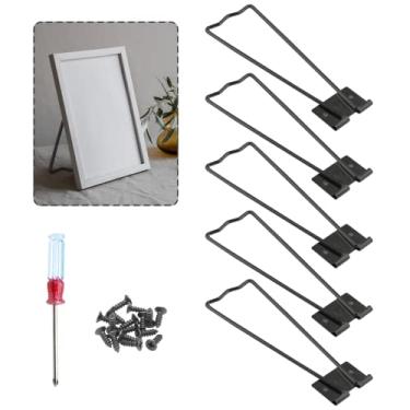 Imagem de Rierdge 5 Peças De Cavalete Traseiro, Parte Traseira Moldura Ferro Com Parafusos E Chave Fenda (Preto)