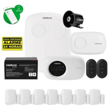 Imagem de Kit Alarme Intelbras App Celular 7 Sensor Sem Fio Chip