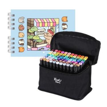 Imagem de Conjunto Educacional: Livro de Colorir + 80 Cores - Touch