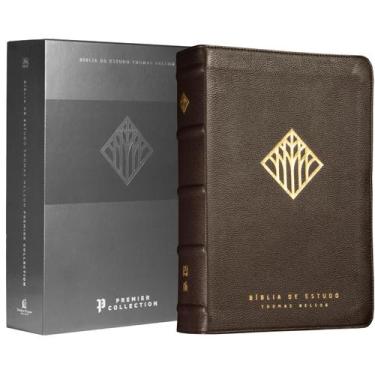 Imagem de Livro - Bíblia de Estudo Thomas Nelson NVI, Capa em couro legítimo mar