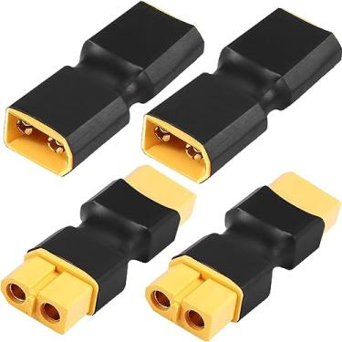 Imagem de DKARDU XT60 Adaptador de conector macho para macho, acoplador fêmea para fêmea para carregador de bateria RC LiPo, drone carro, conector XT60 sem conversão de fio, 4 peças