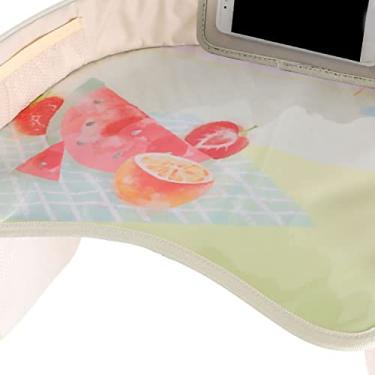Imagem de aqxreight Atividade de Colo de Bandeja de Viagem para Crianças Meio Cercada Com Bolso Lateral de Bolsa Transparente para Carrinhos de Carrinho de Carro Frutas Acessórias Toque Em você Sem Design de