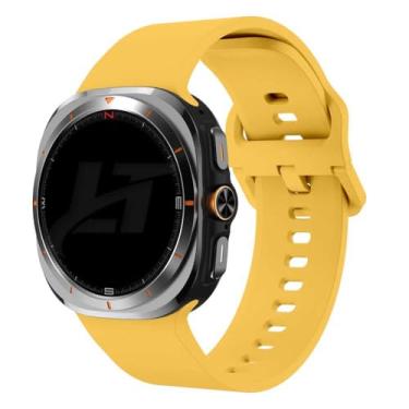 Imagem de Pulseira Silicone Lisa LTimports compativel com Galaxy Watch Ultra 47mm Sm-L705 / Sm-L705F (LT-Amarelo)