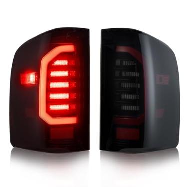 Imagem de SPBREW Conjunto de luzes traseiras de LED para Chevy Silverado 1500 2500 3500HD 2007 2008 2010 2011 2012 2013 2014 Chevy Silverado 1500 2500 3500HD, luzes traseiras brilhantes e fumadas, par de luzes