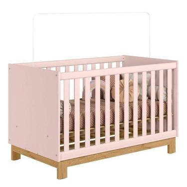 Imagem de Berço Americano Mini Cama Slim Rosa Acetinado - Qmovi