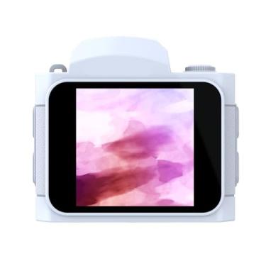 Imagem de Zyyini Câmera Digital 4K, Câmera de Gravador de Vídeo de Chaveiro de 64MP HD Com 19 Efeitos de Filtro, Tela HD de 1,54 Polegada, Lente de 78 ° de Largura, para Gravação de Viagem (Branco)