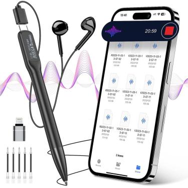 Imagem de Gravador de voz digital Qunifyed 64GB com reprodução e ruído AI