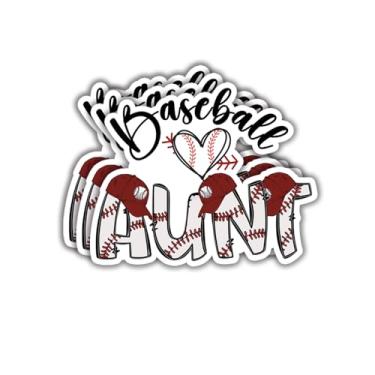 Imagem de (3 peças) Adesivo de tia de beisebol engraçado citações sarcásticas frases inspiradoras beisebol amantes do esporte adesivos decalque de vinil para copo laptop Kindle garrafas de água tablet livros