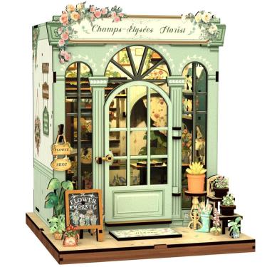 Imagem de Kit de casa em miniatura DIY Fsolis Book Nook Champs-Élysées Florist