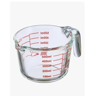 Imagem de Jarra Medidora De Vidro Com Alça Graduada Resistente 500ml