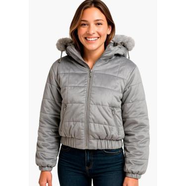 Imagem de Jaqueta Dupla Face Peluciada La'Oase Feminina Capuz Removível Feminino-Feminino