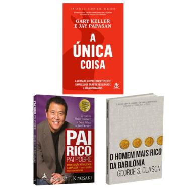 Imagem de Kit 3livros, Pai Rico, Pai Pobre + A Única Coisa + O Homem Mais Rico d