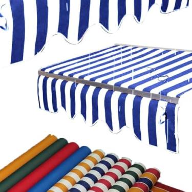 Imagem de Toldo De Pátio Tecido De Substituição Superior Guarda-sol Exterior Canopy Cloth, 6.5ft 10ft 13ft 20ft 23ft Tampa Superior De Substituição De Sombra De Sol, Color-c, 9.8x6.5ft (3x2m)