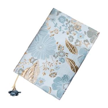 Imagem de Baoblaze Capa de livro para diário, decoração, tecido macio, protetor de diário, capa de bolso para diário, planejador, livro de recortes, brochura, dura, Azul