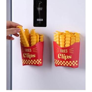 Imagem de Seladoras Batatas Fritas À Prova De Unidade 12 Clipes De Vedação De Conservação Fresca ĺMã