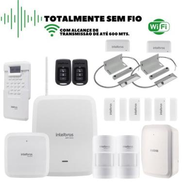 Imagem de Kit Alarme Intelbras AMT 8000 Híbrido Automação e Sensores para Porta 