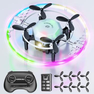 Imagem de AUGOAK Mini drones para crianças e iniciantes, drone quadricóptero RC pequeno 2024 com giro de 360 graus, voo surround de 90 graus, modo sem cabeça, brinquedos de presente ideais para meninos e