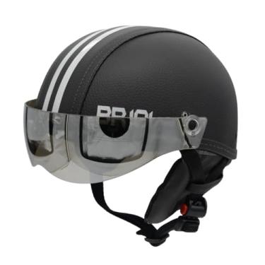 Imagem de Capacete Coquinho Scooter Elétrica Bike Skate Patinete BR 101 Premium Viseira Silver (Preto, G - VESTE 59/60)