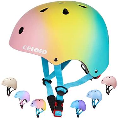 Imagem de CELOID Capacete de bicicleta infantil, capacetes de skate juvenil, para crianças de 8 a 10 a 14 anos, meninos e meninas, ajustável, multiesportivo, bicicleta, skate, futebol, patins, patinação