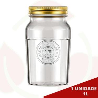 Imagem de 1 Pote Americano Mantimento Café Vidro Vintage 1L Nadir - NADIR FIGUER