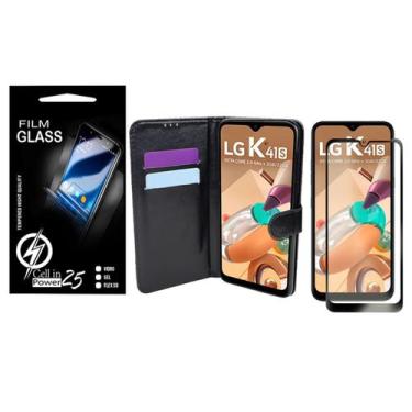 Imagem de Capa Carteira + Película De Vidro 3D LG K41S K410BMW 6.5 - Cell In Pow