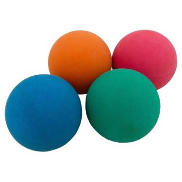 Imagem de Bola Borracha Frescobol Taco Bets Fisioterapia Kit C/04 - Summer
