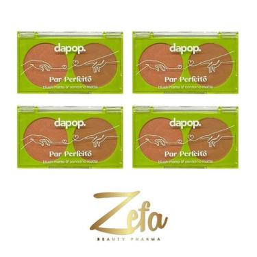 Imagem de Kit 04 Paleta Duo Blush Matte E Contorno Matte Cor A - Dapop
