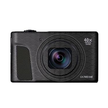 Imagem de SX740HS Película de vinil antirriscos para câmera Canon PowerShot SX740 HS 40x adesivo de acessórios de fotografia de filme de desenho animado (nuvens uspiciosas preto)