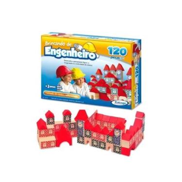 Imagem de Blocos para Montar Brincando de Engenheiro 120 peças Xalingo - 52798