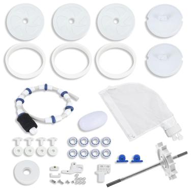 Imagem de Kit de reposição de reparo de limpeza de piscina para limpador de piscina Polaris Zodiac 280 com roda, pneu, eixo de acionamento, rolamento de turbina, bolsa para todos os fins, mangueira de varredura